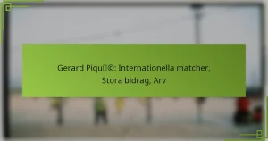 Gerard Piqué: Internationella matcher, Stora bidrag, Arv